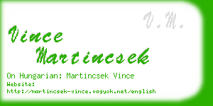 vince martincsek business card